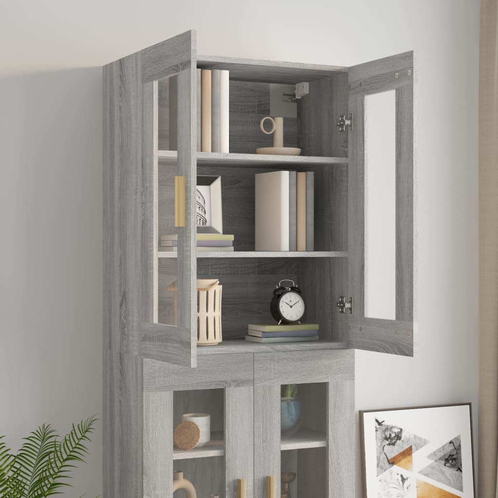 Hanging Wall Cabinet Grey Sonoma 69.5x34x90 cm