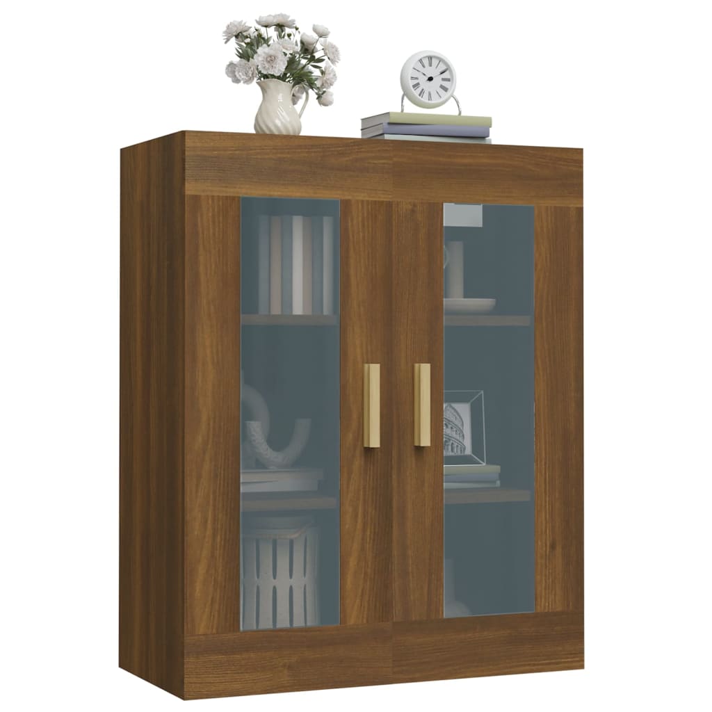 Hanging Wall Cabinet Brown Oak 69.5x34x90 cm