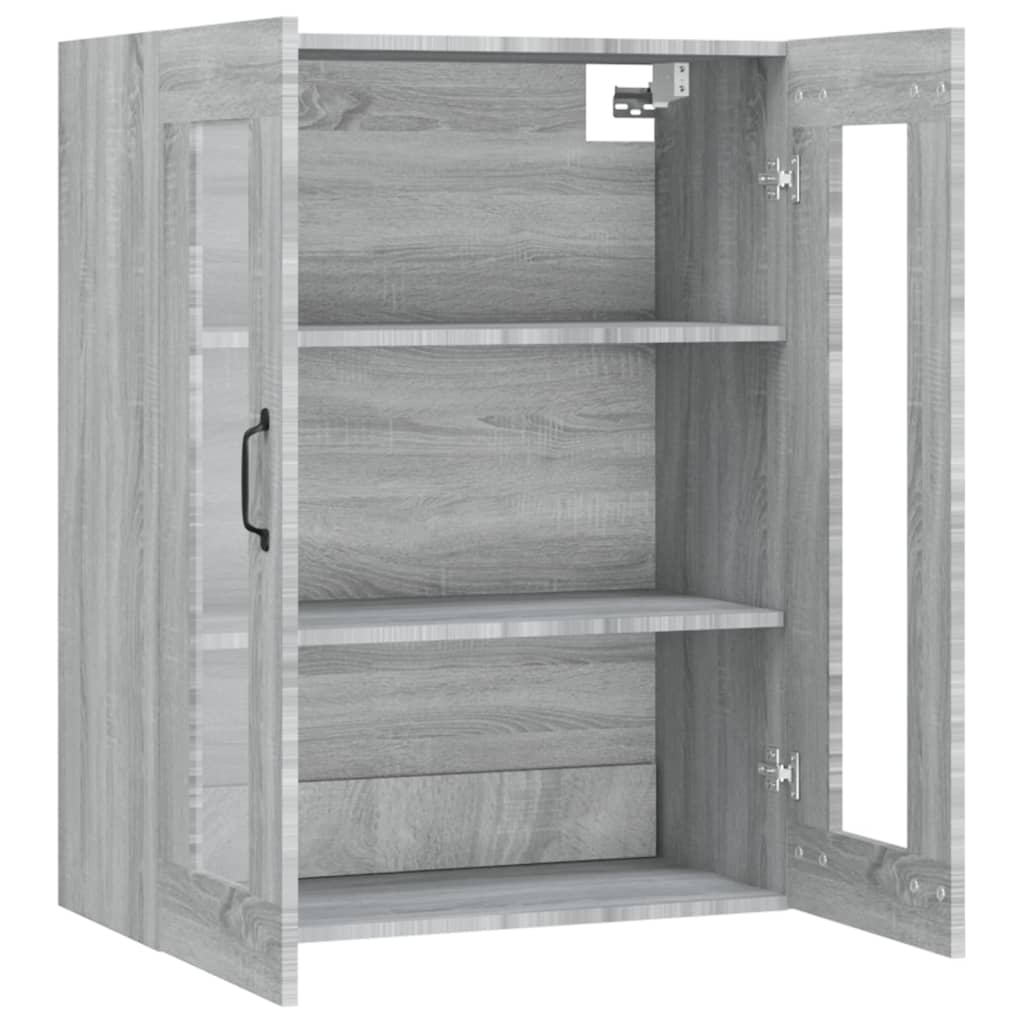 Hanging Wall Cabinet Grey Sonoma 69.5x34x90 cm