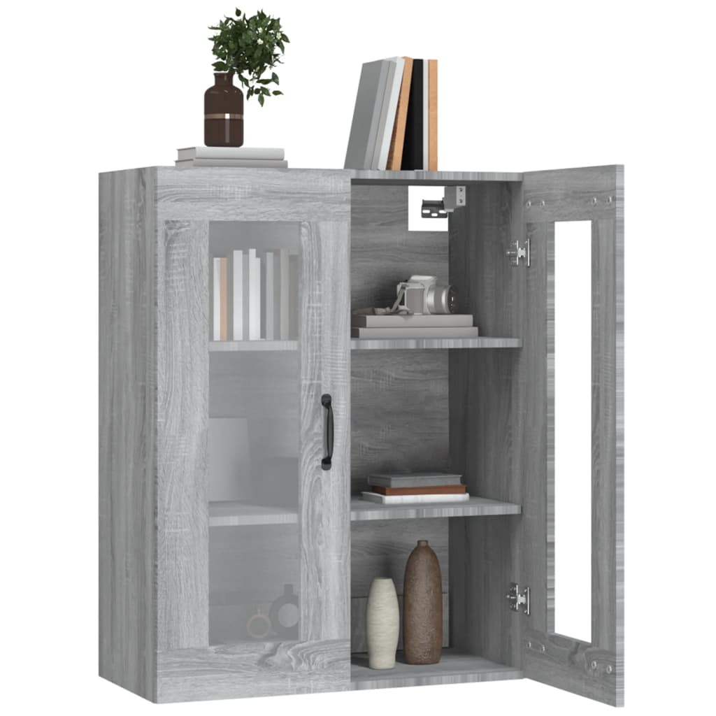 Hanging Wall Cabinet Grey Sonoma 69.5x34x90 cm