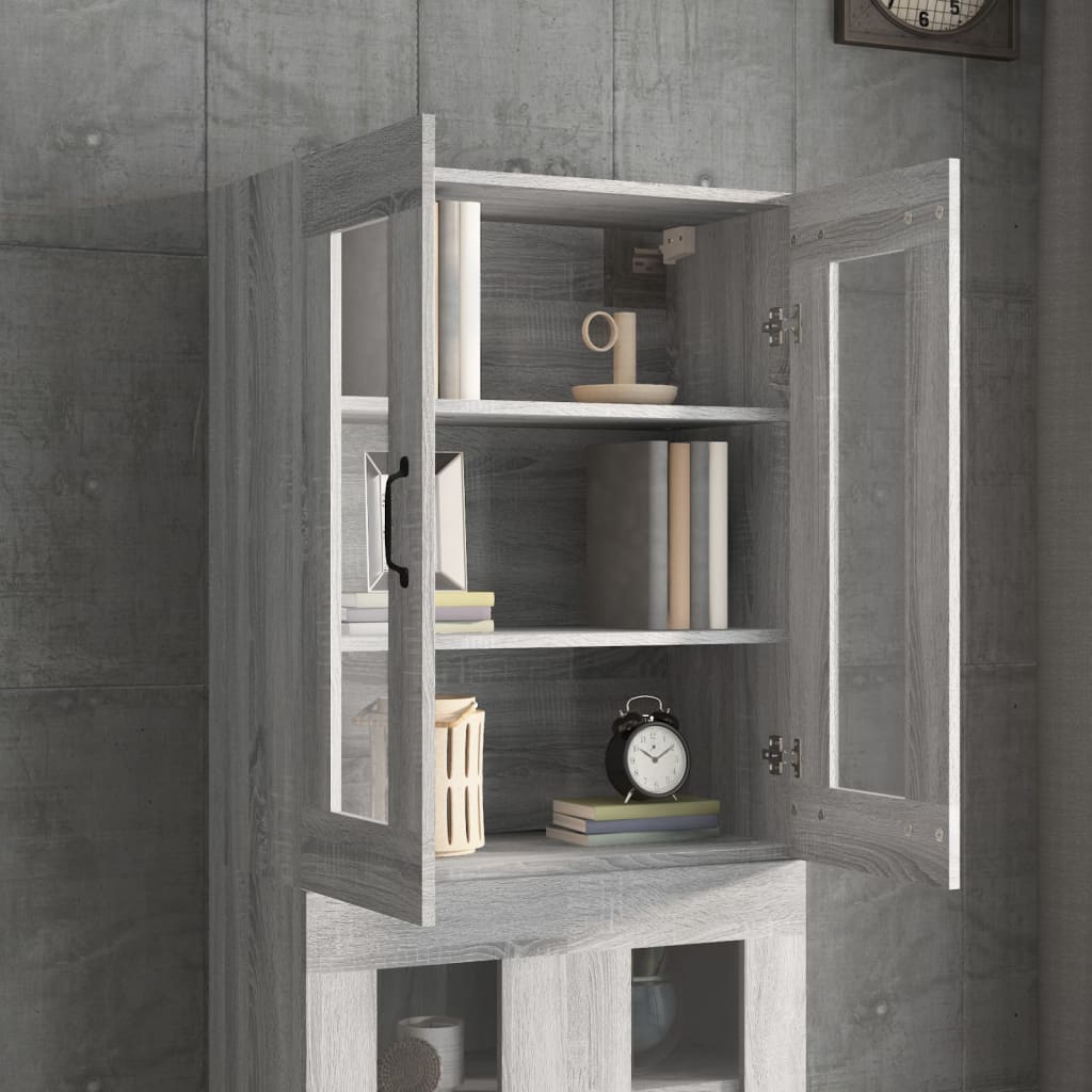 Hanging Wall Cabinet Grey Sonoma 69.5x34x90 cm