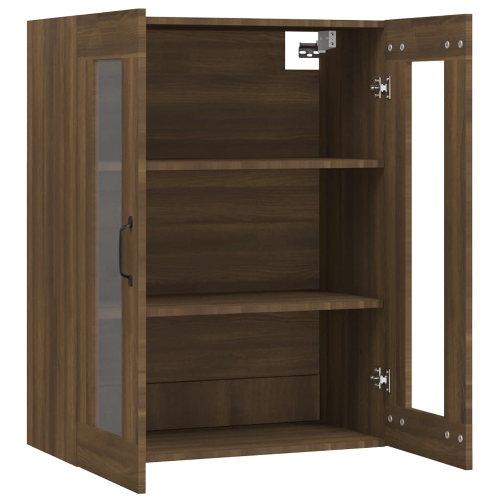 Hanging Wall Cabinet Brown Oak 69.5x34x90 cm