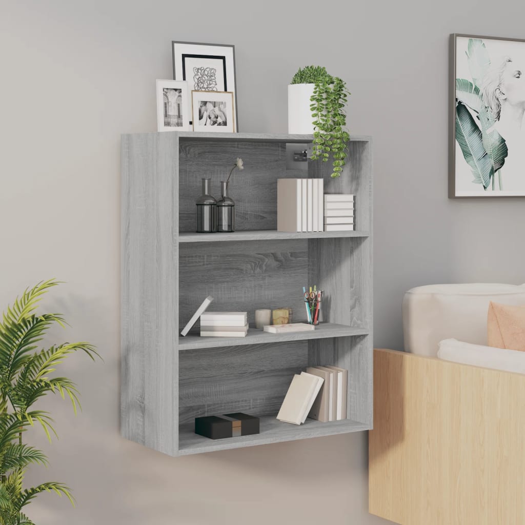 Hanging Wall Cabinet Grey Sonoma 69.5x32.5x90 cm