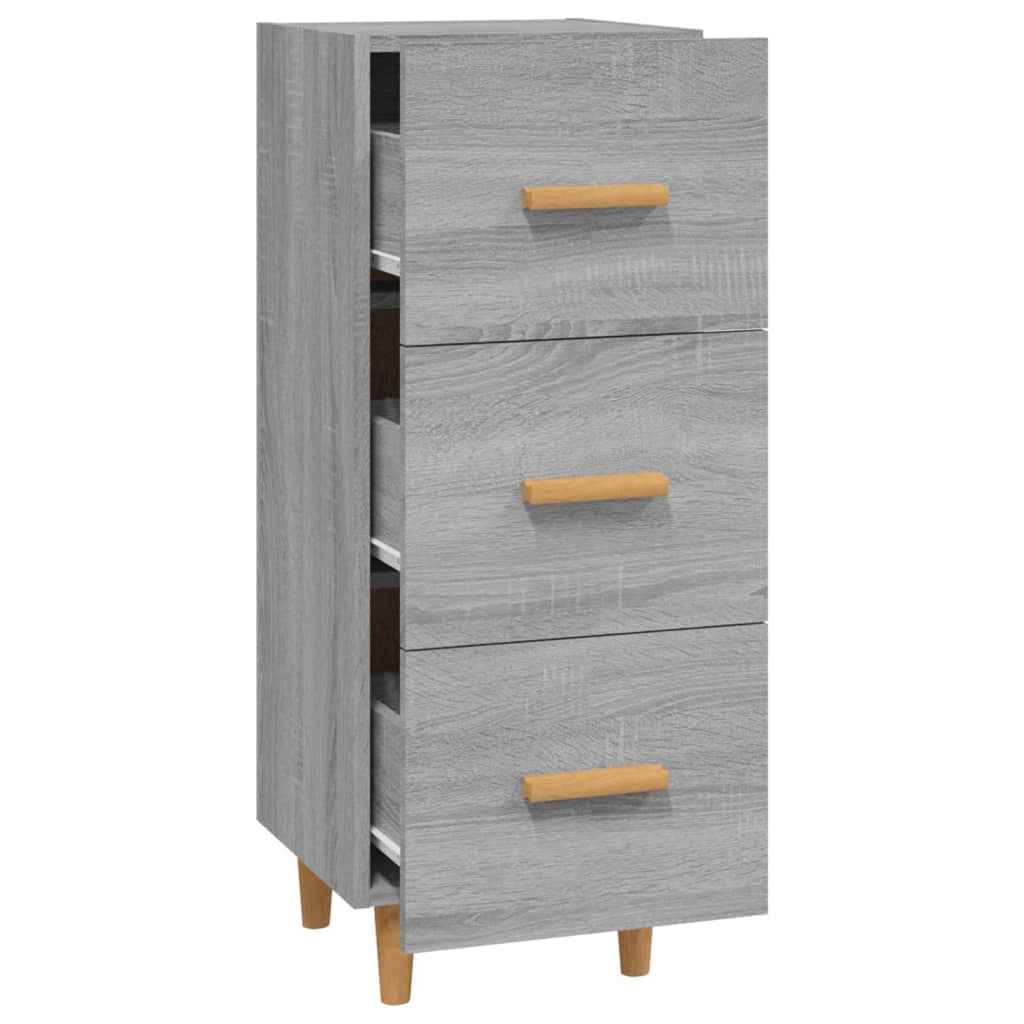 Sideboard Grey Sonoma 34.5x34x90 cm Engineered Wood