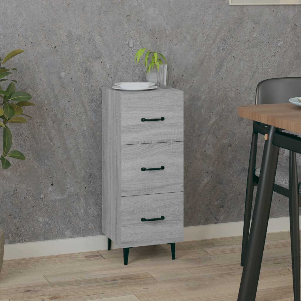Sideboard Grey Sonoma 34.5x34x90 cm Engineered Wood