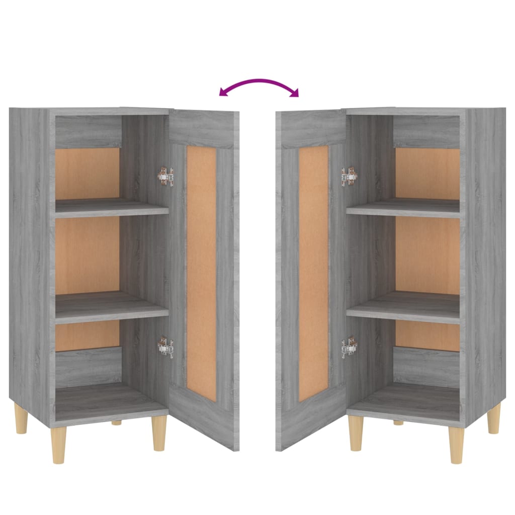 Sideboard Grey Sonoma 34.5x34x90 cm Engineered Wood