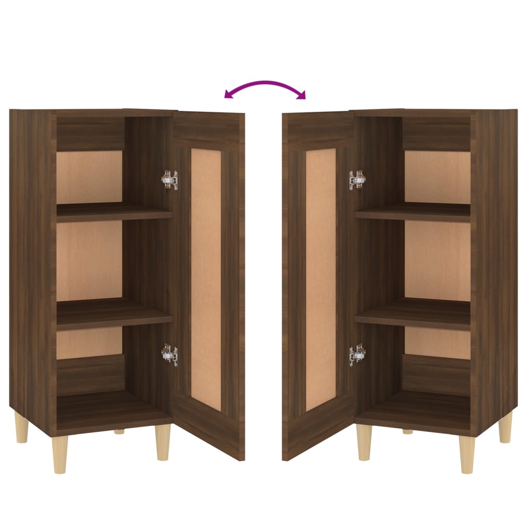 Sideboard Brown Oak 34.5x34x90 cm Engineered Wood