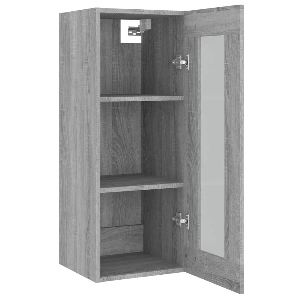 Hanging Wall Cabinet Grey Sonoma 34.5x34x90 cm