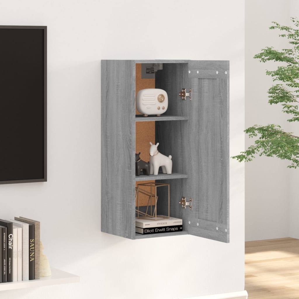 Hanging Cabinet Grey Sonoma 35x34x90 cm Engineered Wood