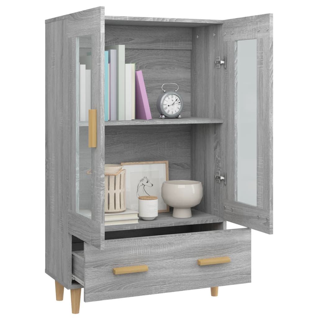 Highboard Grey Sonoma 70x31x115 cm Engineered Wood