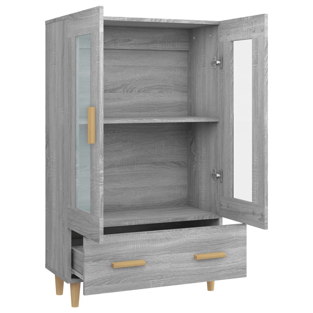 Highboard Grey Sonoma 70x31x115 cm Engineered Wood