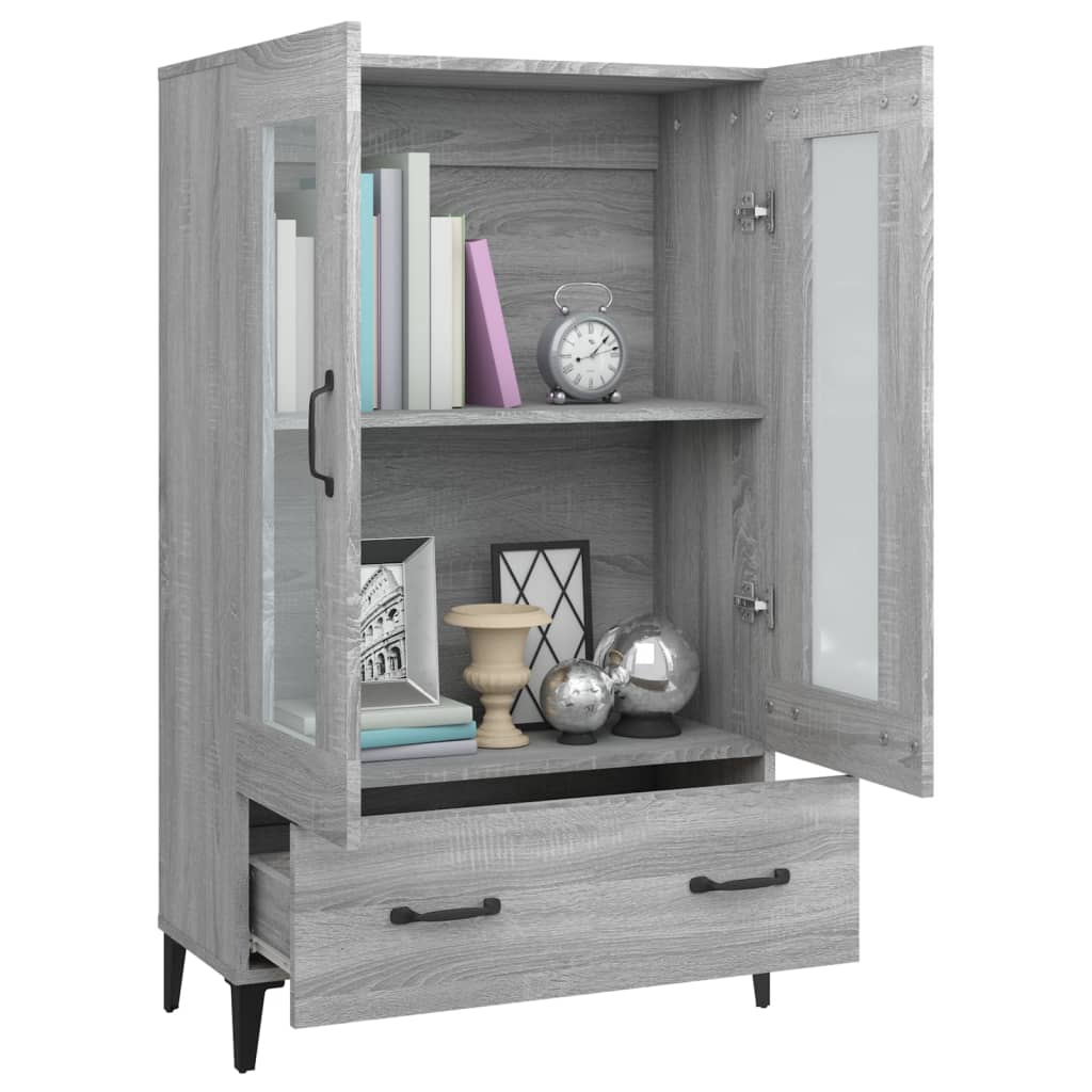 Highboard Grey Sonoma 70x31x115 cm Engineered Wood