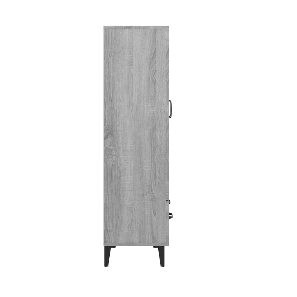Highboard Grey Sonoma 70x31x115 cm Engineered Wood