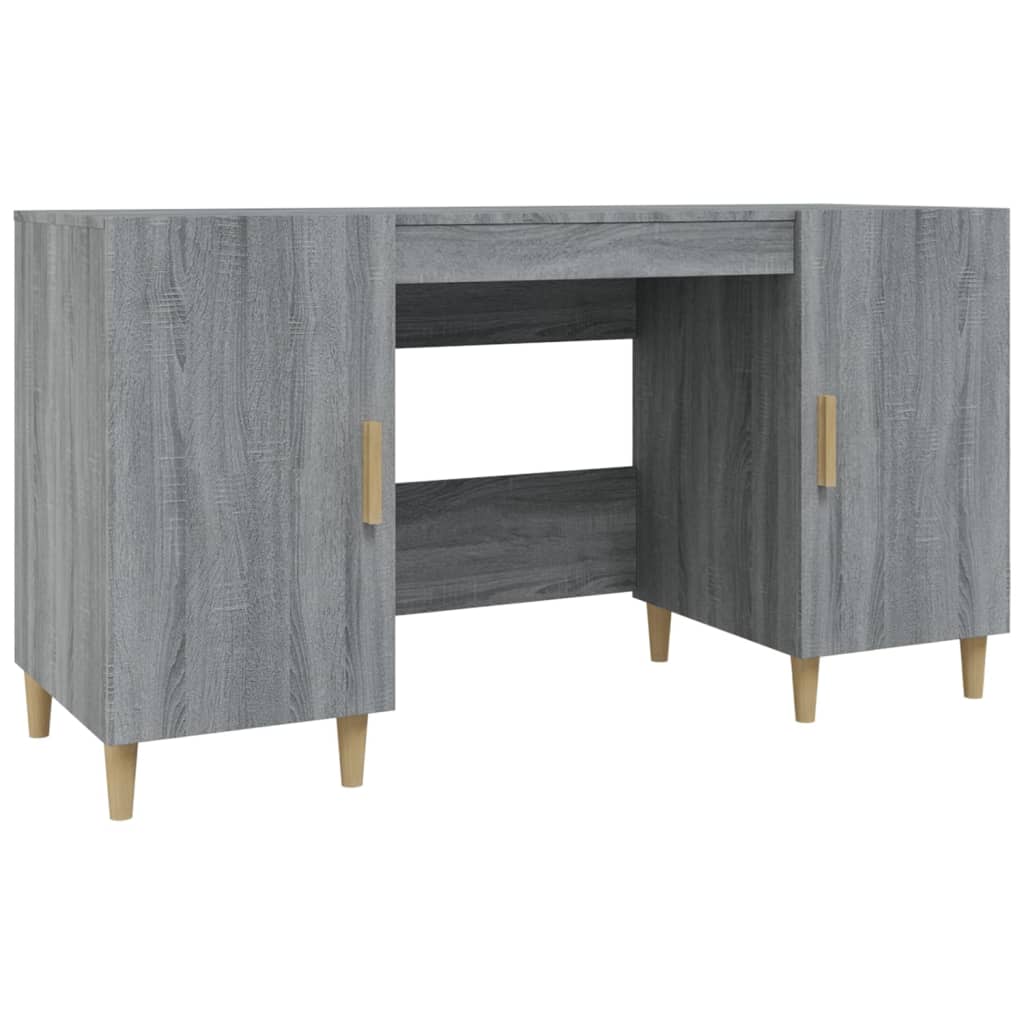 Desk Grey Sonoma 140x50x75 cm Engineered Wood
