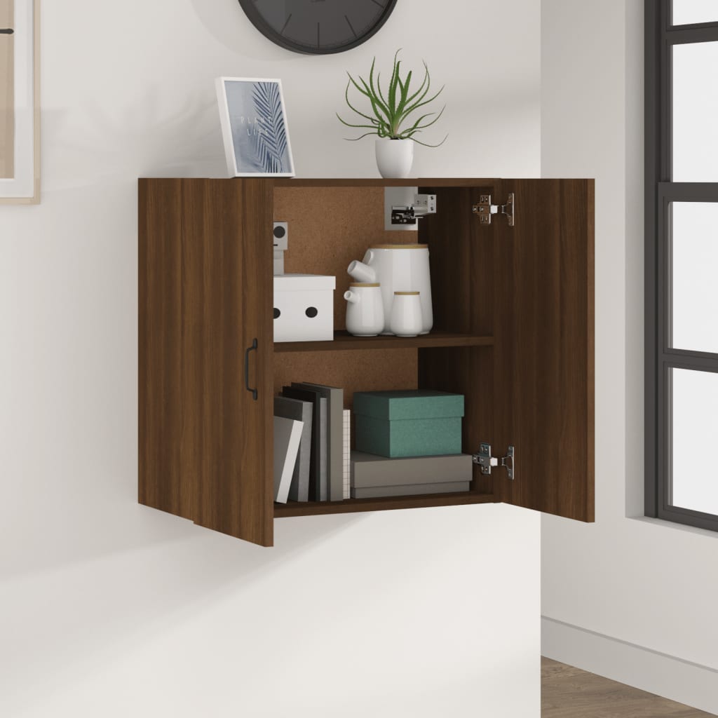 Wall Cabinet Brown Oak 60x31x60 cm Engineered Wood