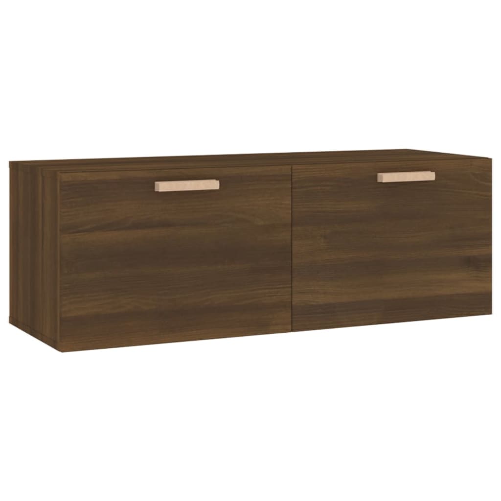 Wall Cabinet Brown Oak 100x36.5x35 cm Engineered Wood