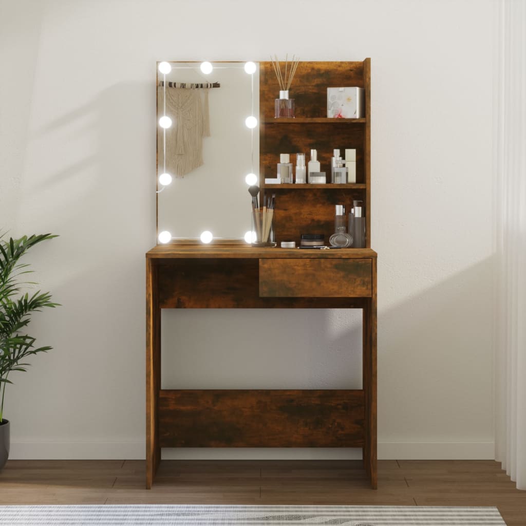 Dressing Table With Led 74.5X40X141 Cm