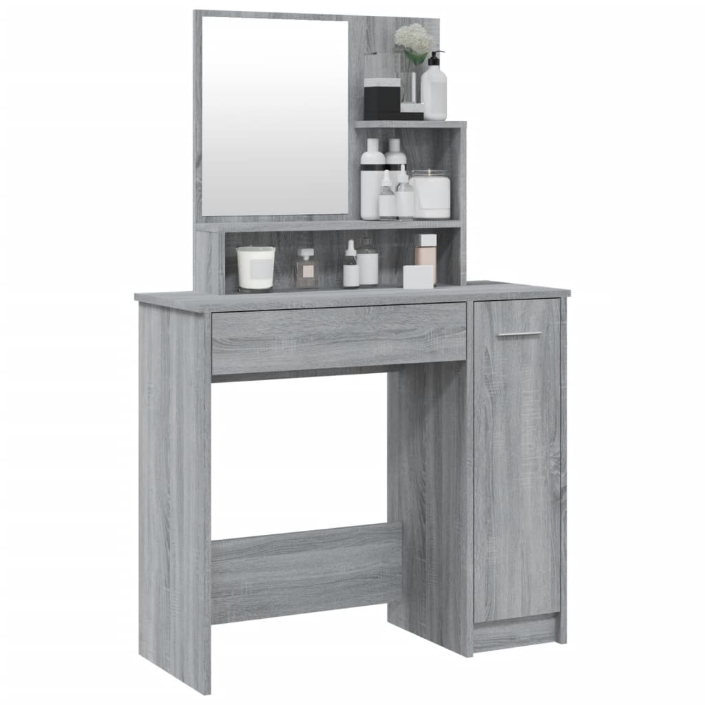 Dressing Table With Mirror 86.5X35X136 Cm