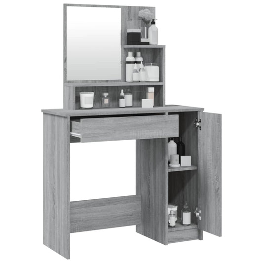 Dressing Table With Mirror 86.5X35X136 Cm