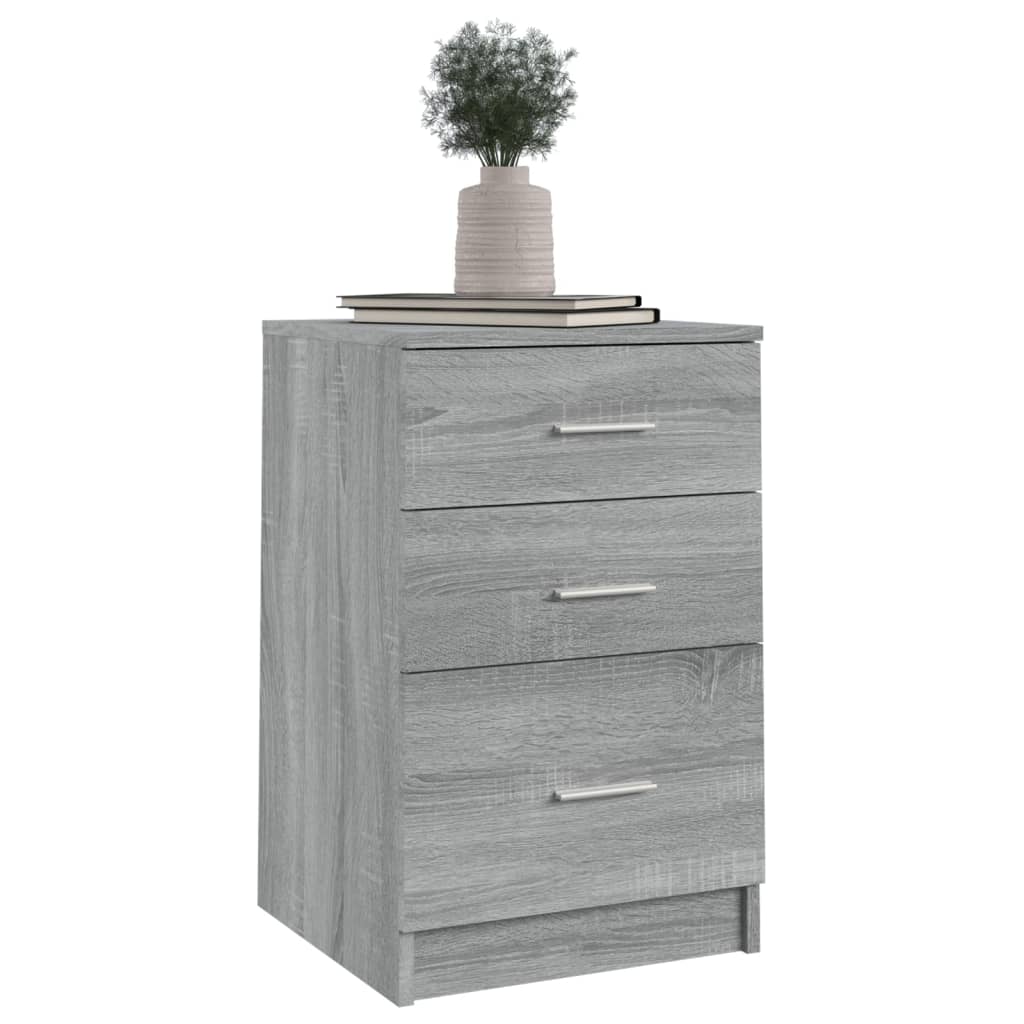 Bed Cabinet Grey Sonoma 40x40x63 cm Engineered Wood