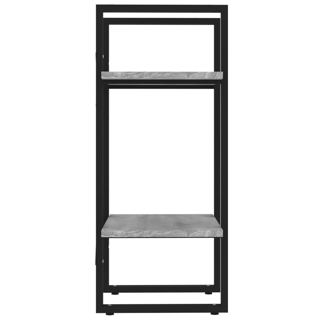 2-Tier Book Cabinet Grey Sonoma 40x30x70 cm Engineered Wood