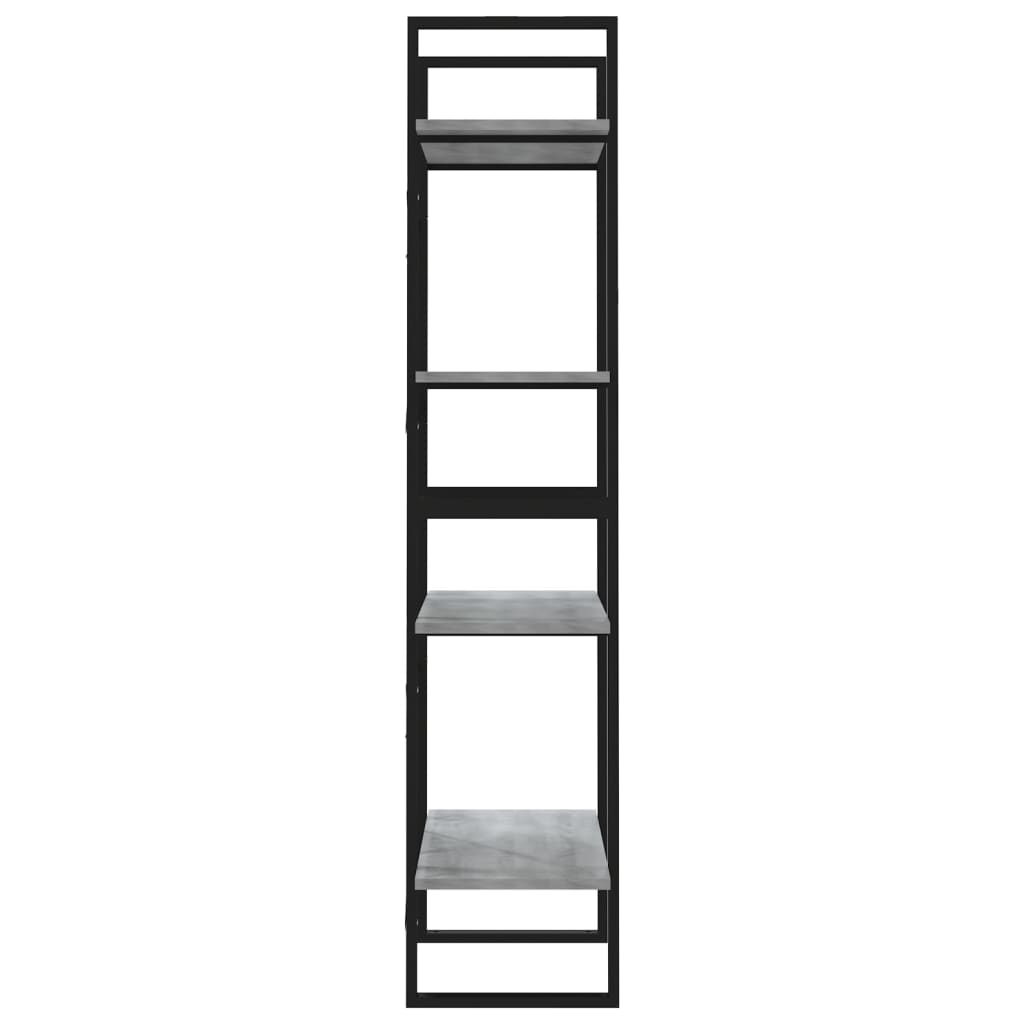 4-Tier Book Cabinet Grey Sonoma 60x30x140 cm Engineered Wood