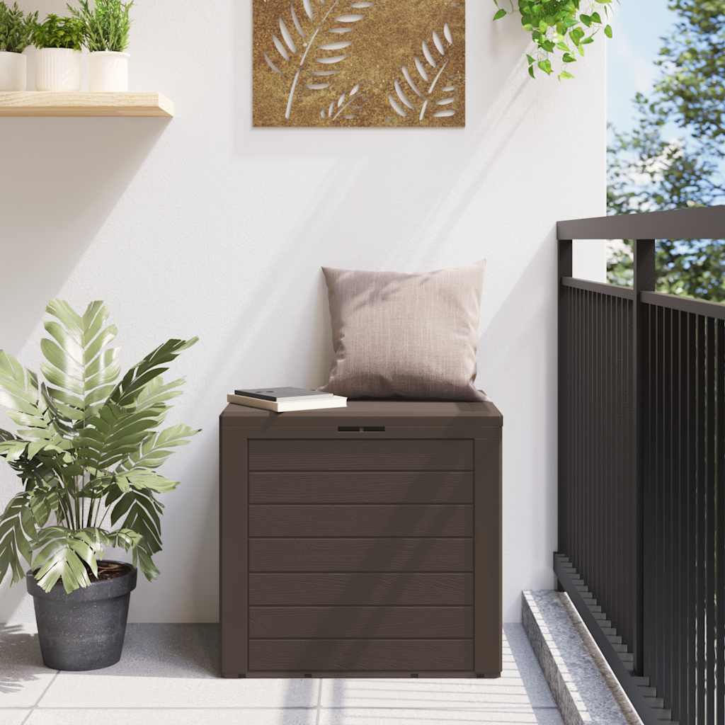 Garden Storage Box Brown 58.5x46x55 cm Polypropylene