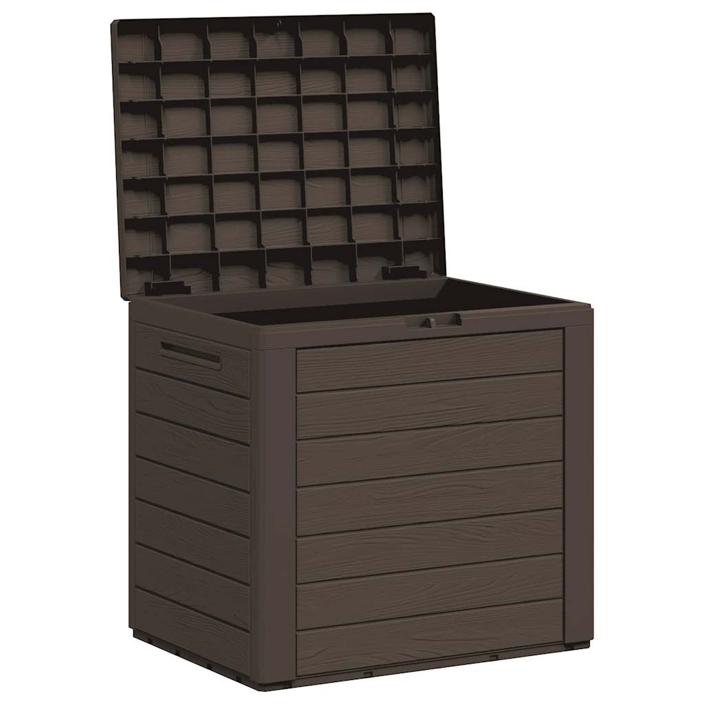 Garden Storage Box Brown 58.5x46x55 cm Polypropylene