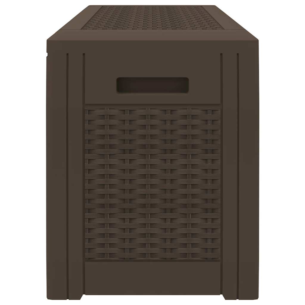 Garden Storage Box Brown 119x48x60 cm PP