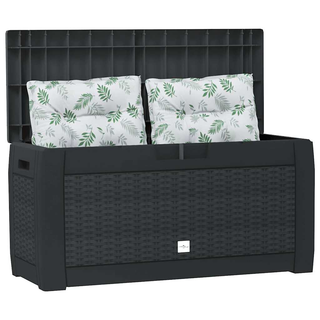 Garden Storage Box Anthracite 119x48x60 cm Polypropylene