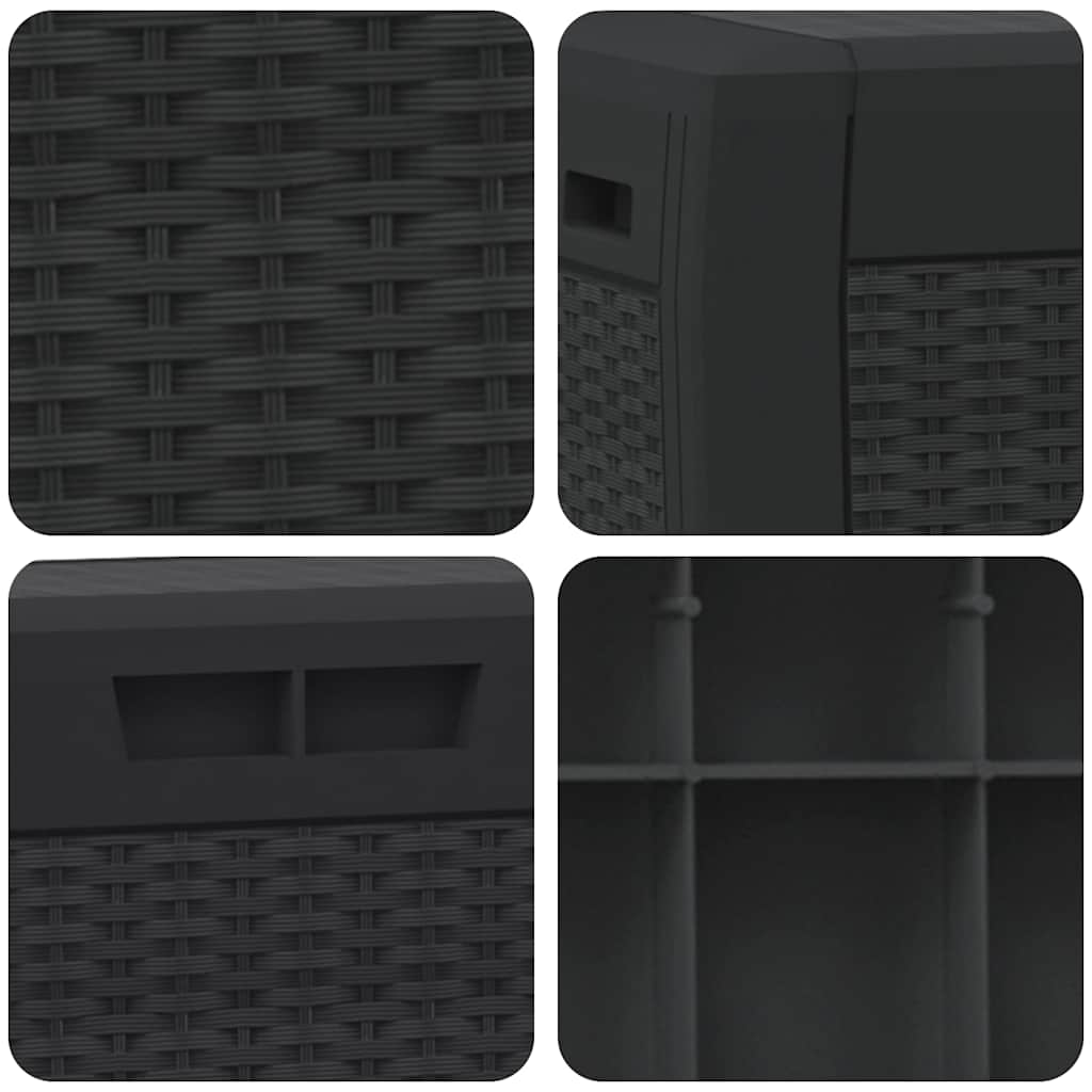Garden Storage Box Anthracite 119x48x60 cm Polypropylene