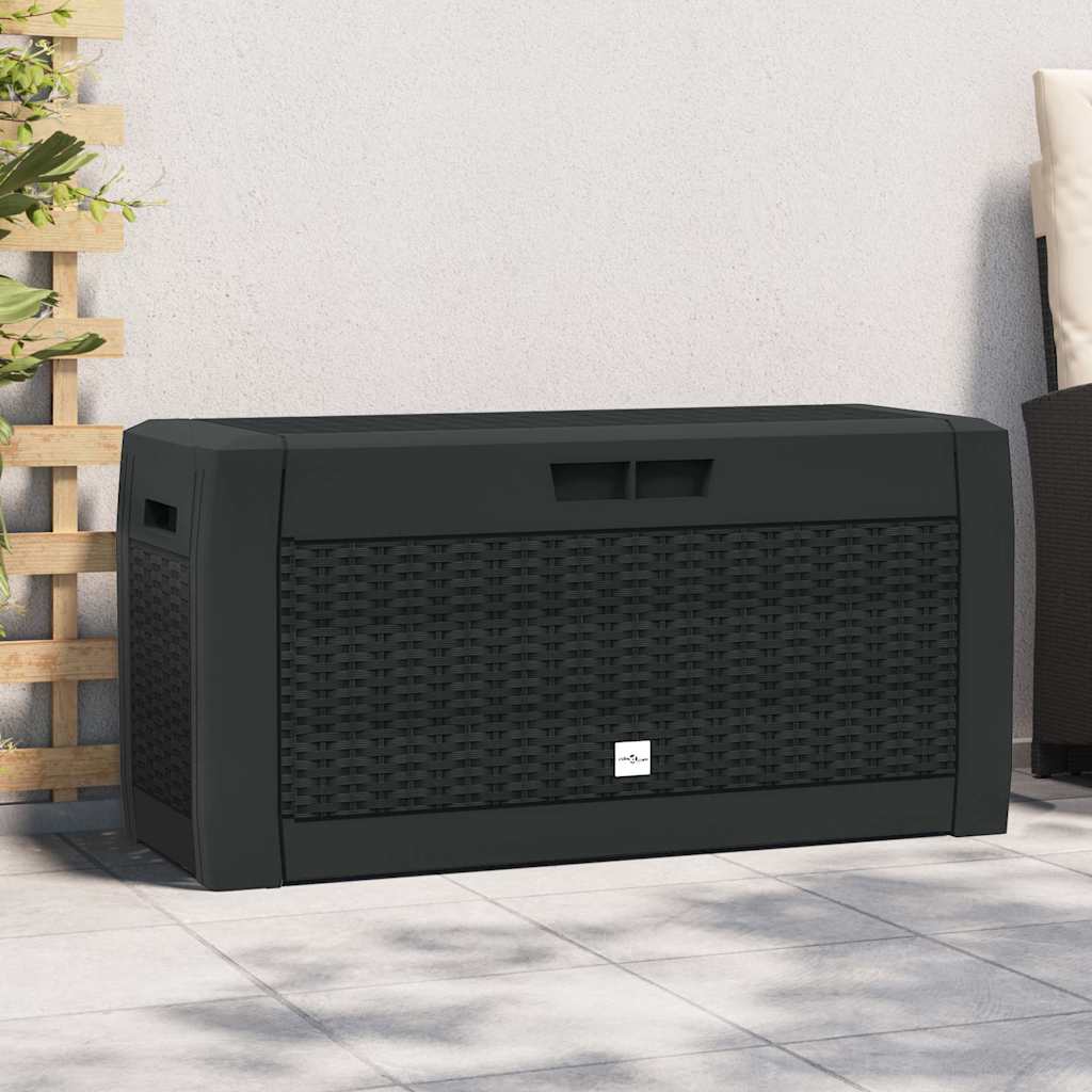 Garden Storage Box Anthracite 119x48x60 cm Polypropylene
