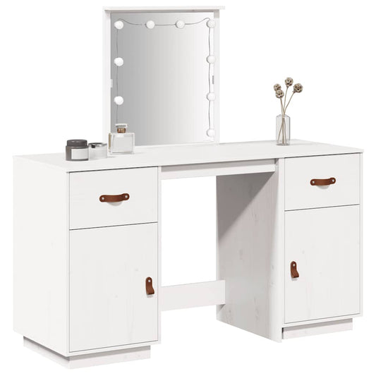Dressing Table Set With Led Solid Wood Pine