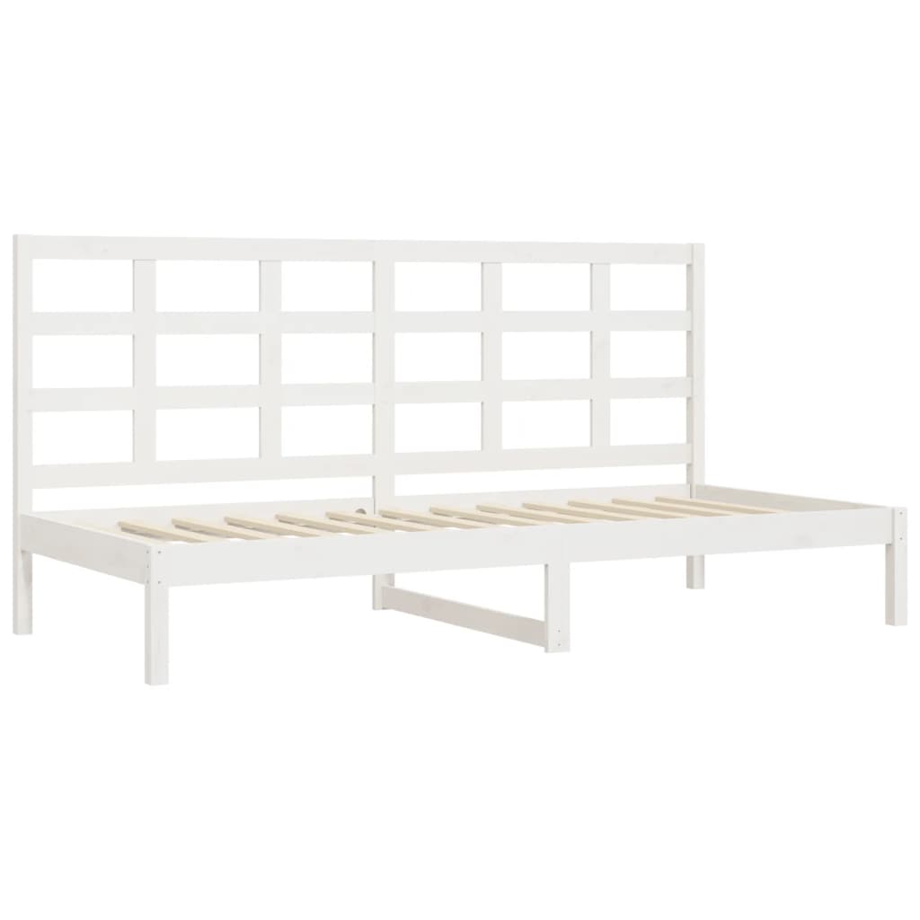 Day Bed without Mattress White 90x200 cm Solid Wood Pine