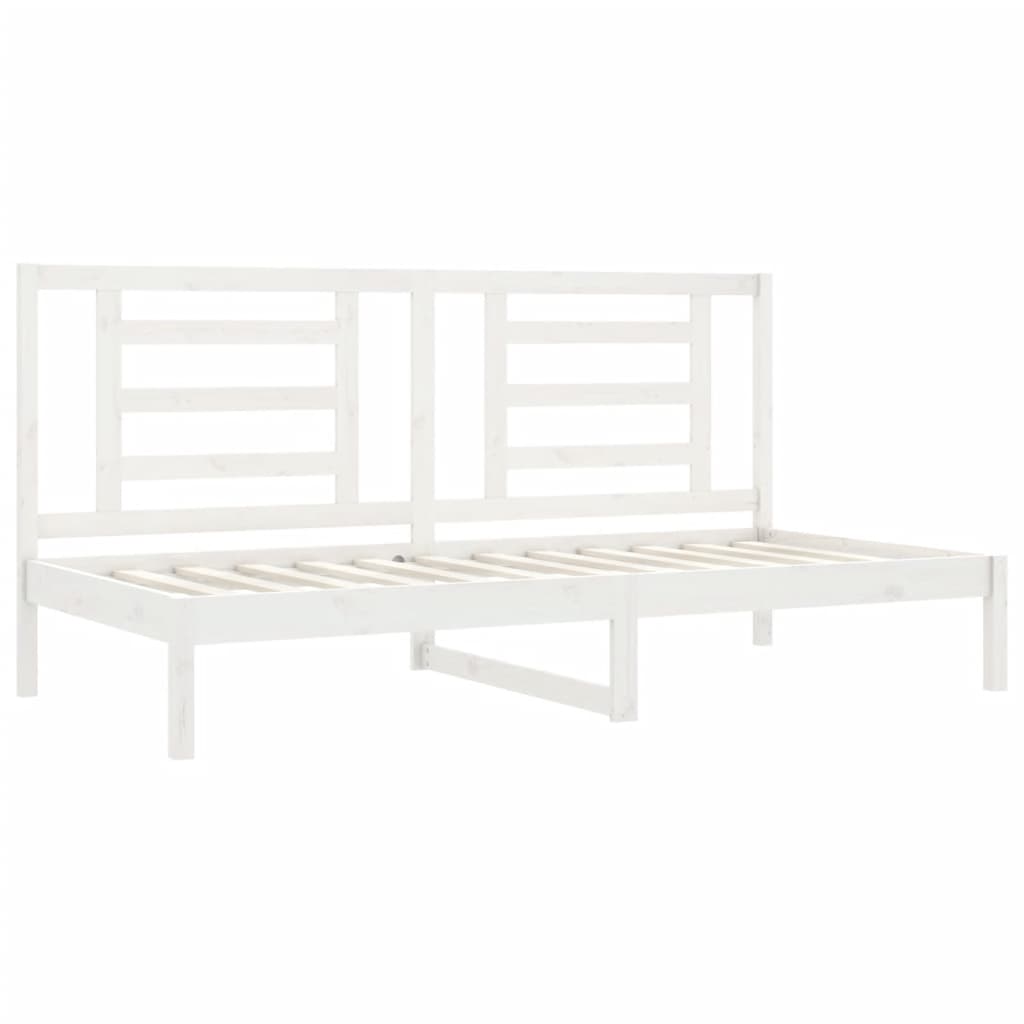 Day Bed without Mattress White 90x200 cm Solid Wood Pine