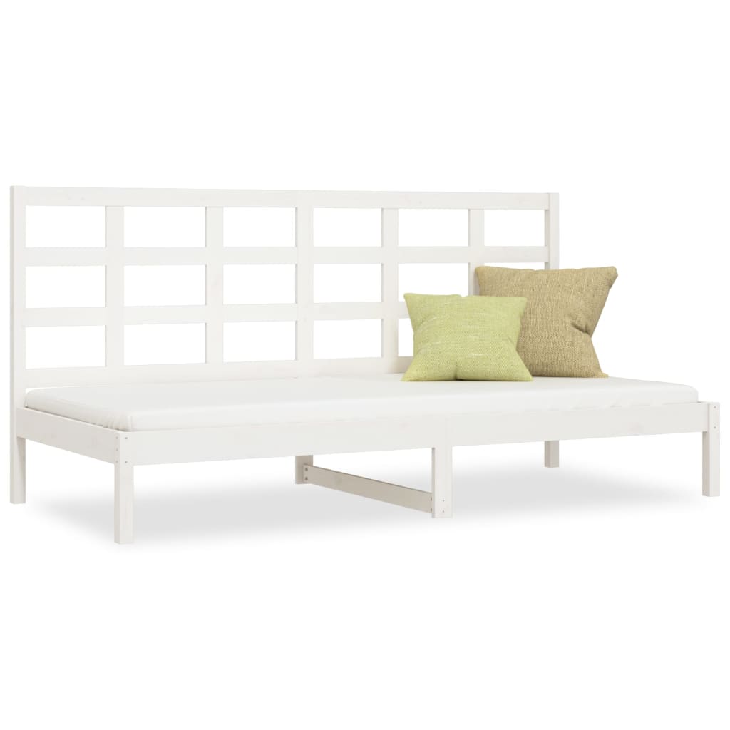 Day Bed without Mattress White 90x200 cm Solid Wood Pine
