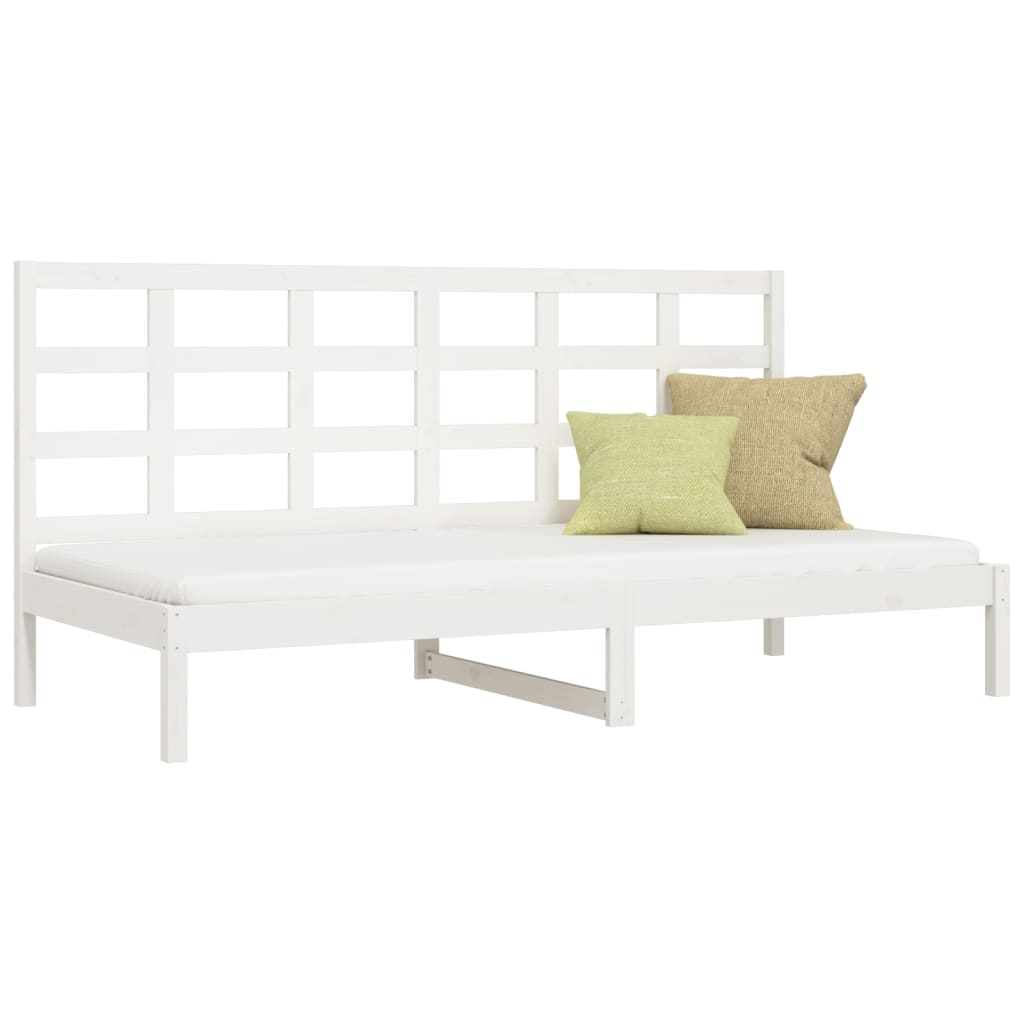 Day Bed without Mattress White 90x200 cm Solid Wood Pine