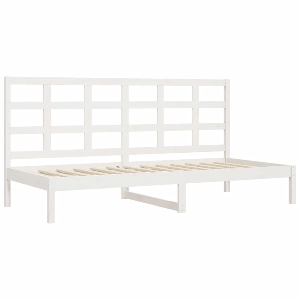 Day Bed without Mattress White 90x200 cm Solid Wood Pine
