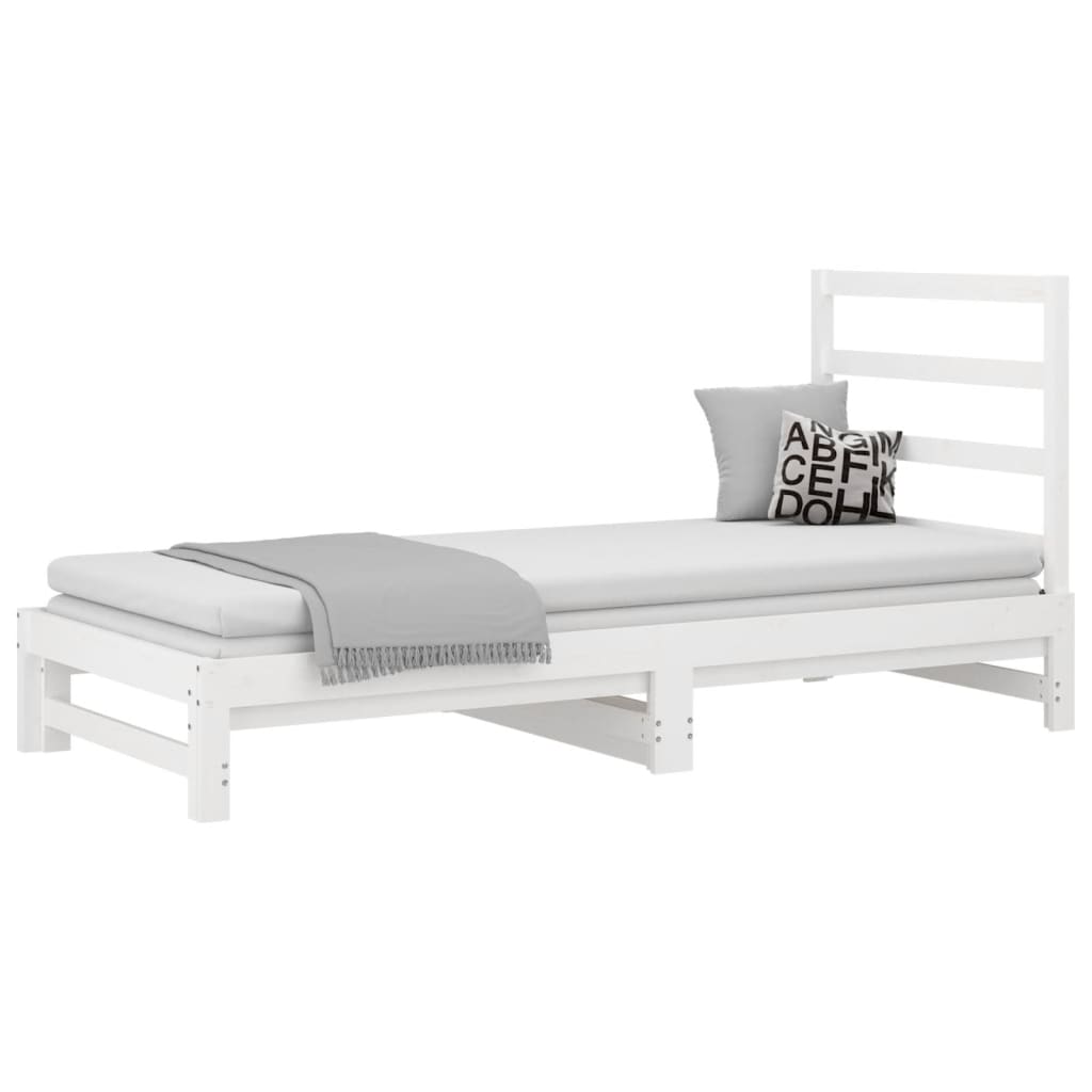 Pull-out Day Bed without Mattress White 2x(90x200) cm