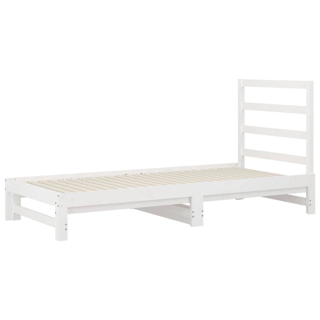 Pull-out Day Bed without Mattress White 2x(90x200) cm