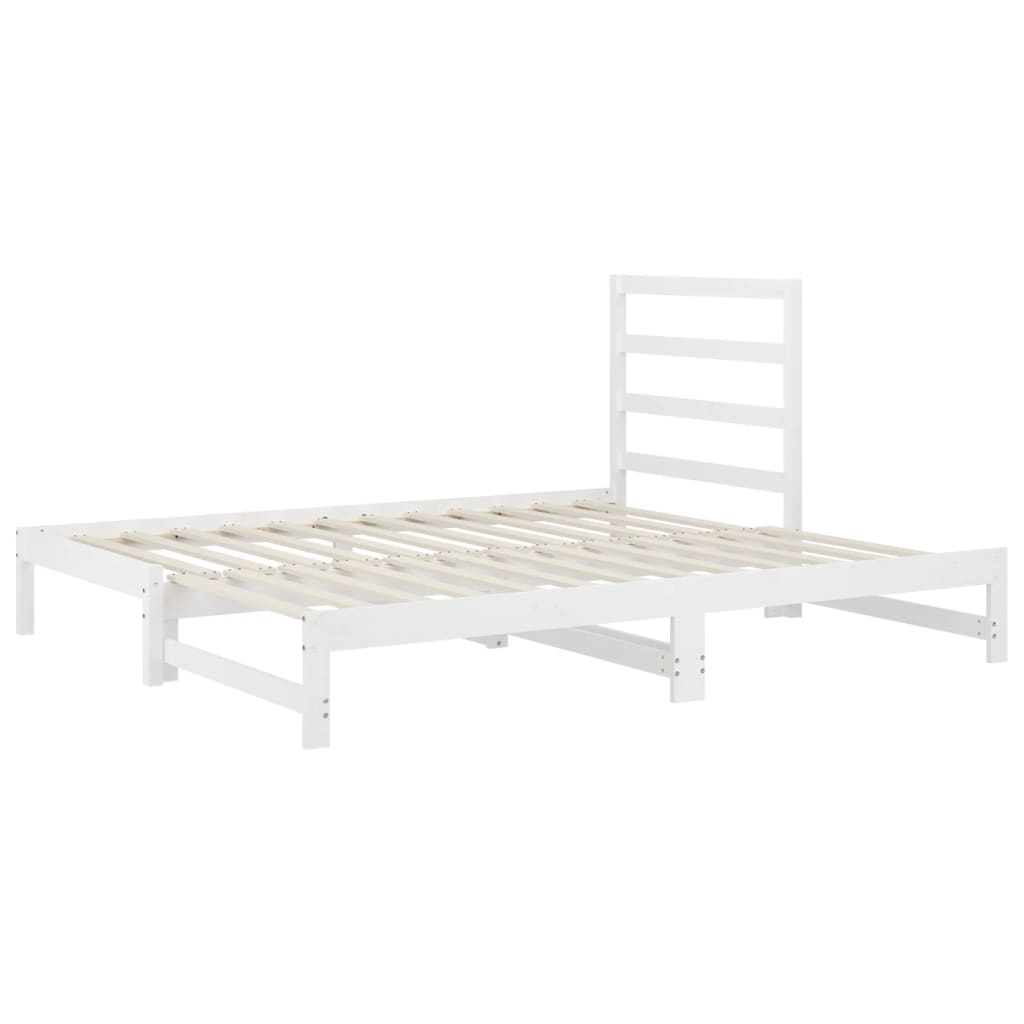 Pull-out Day Bed without Mattress White 2x(90x200) cm