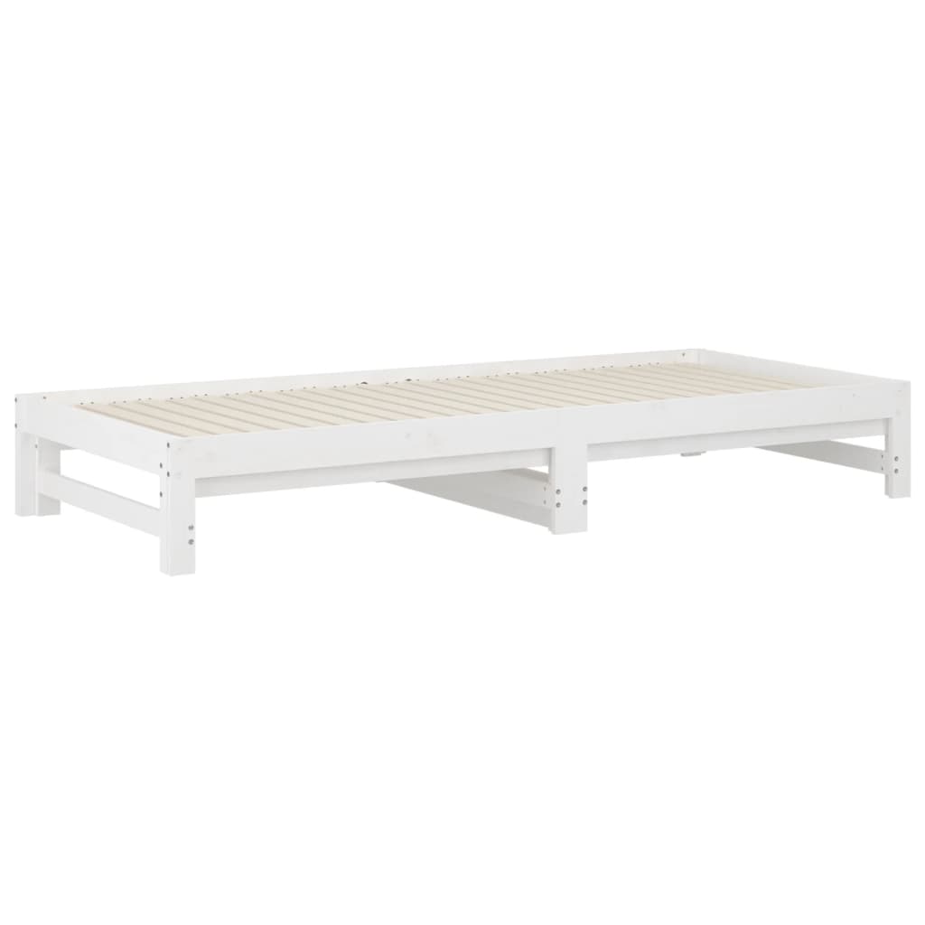 Pull-out Day Bed without Mattress White 2x(90x200) cm