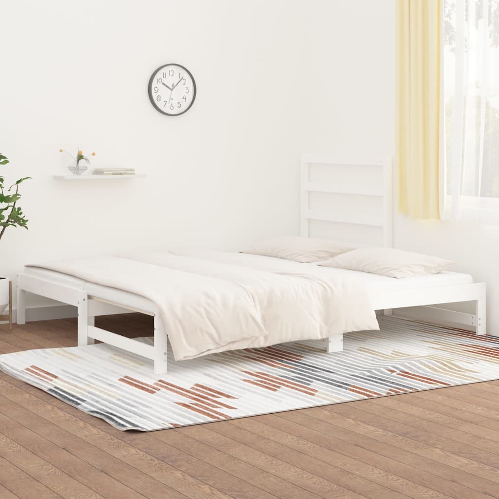 Pull-out Day Bed without Mattress White 2x(90x200) cm