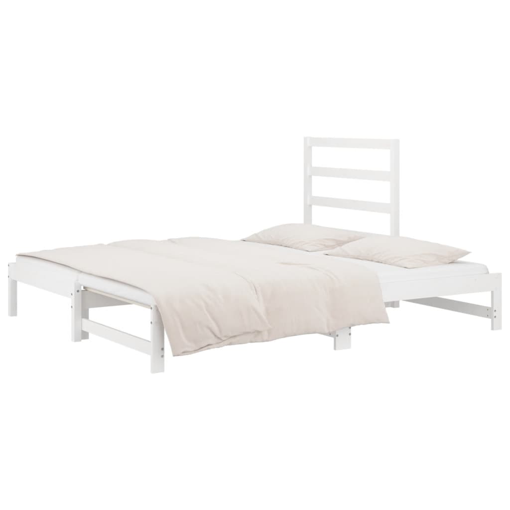 Pull-out Day Bed without Mattress White 2x(90x200) cm