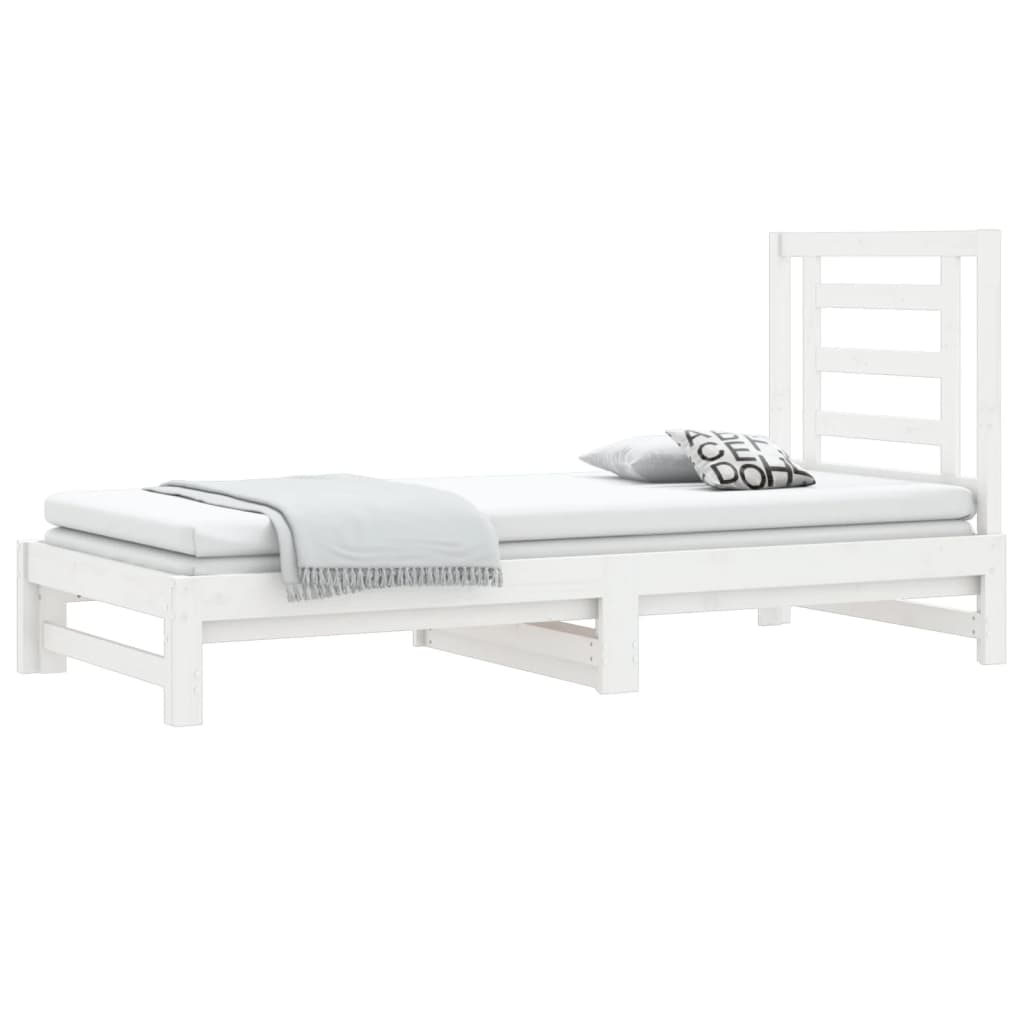 Pull-out Day Bed without Mattress White 2x(90x200) cm