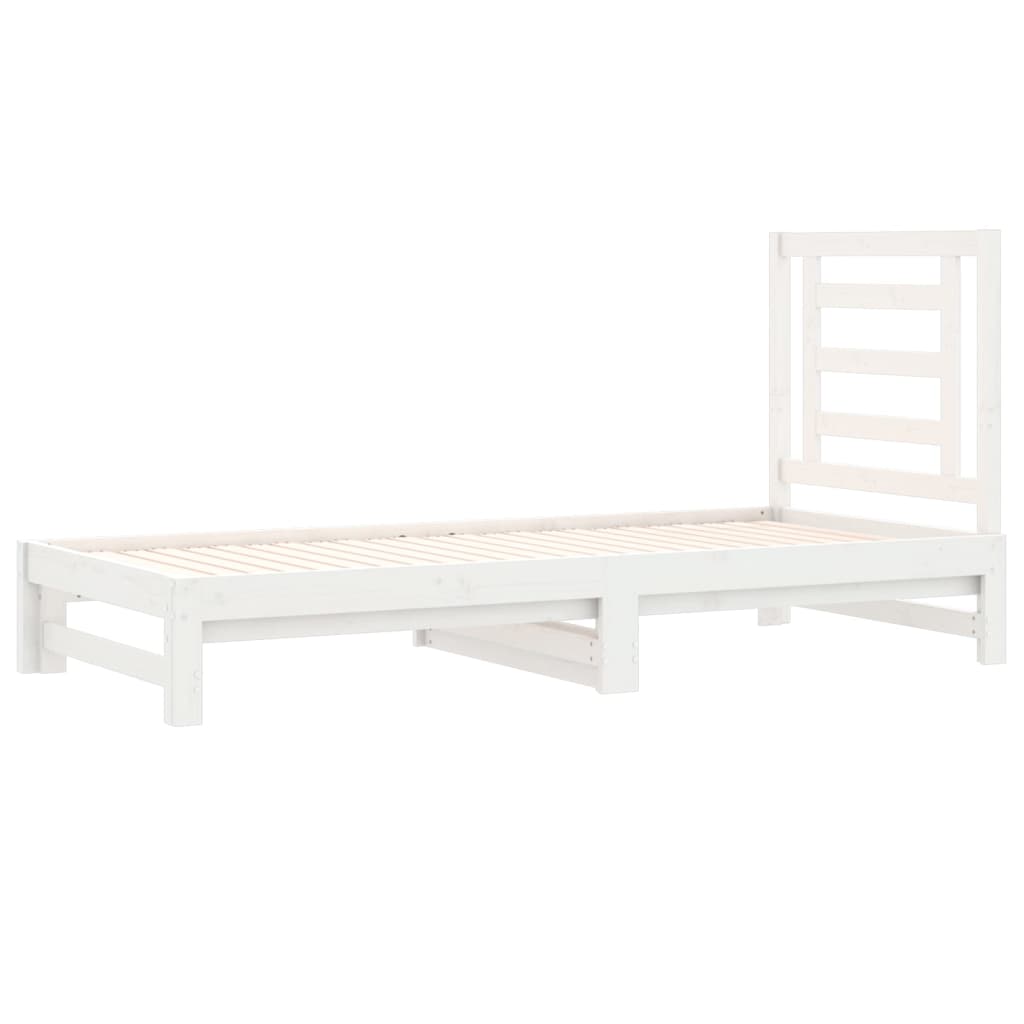 Pull-out Day Bed without Mattress White 2x(90x200) cm