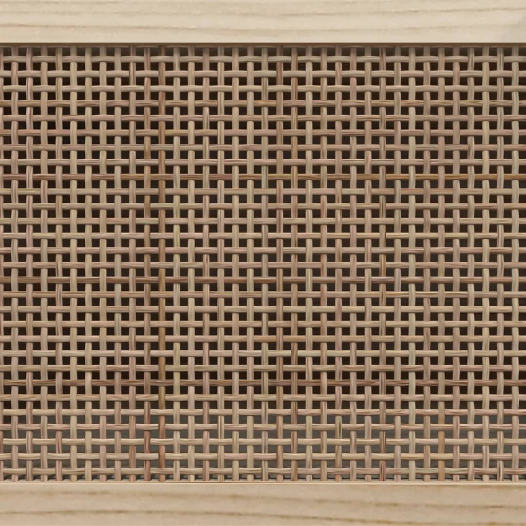 Sideboard Brown 60x30x70 cm Solid Wood Pine and Natural Rattan