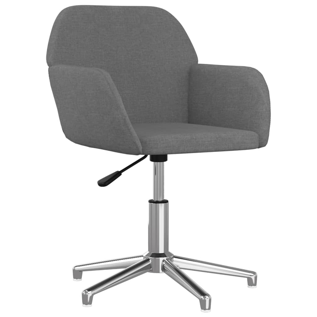 Swivel Office Chair Light Grey Fabric