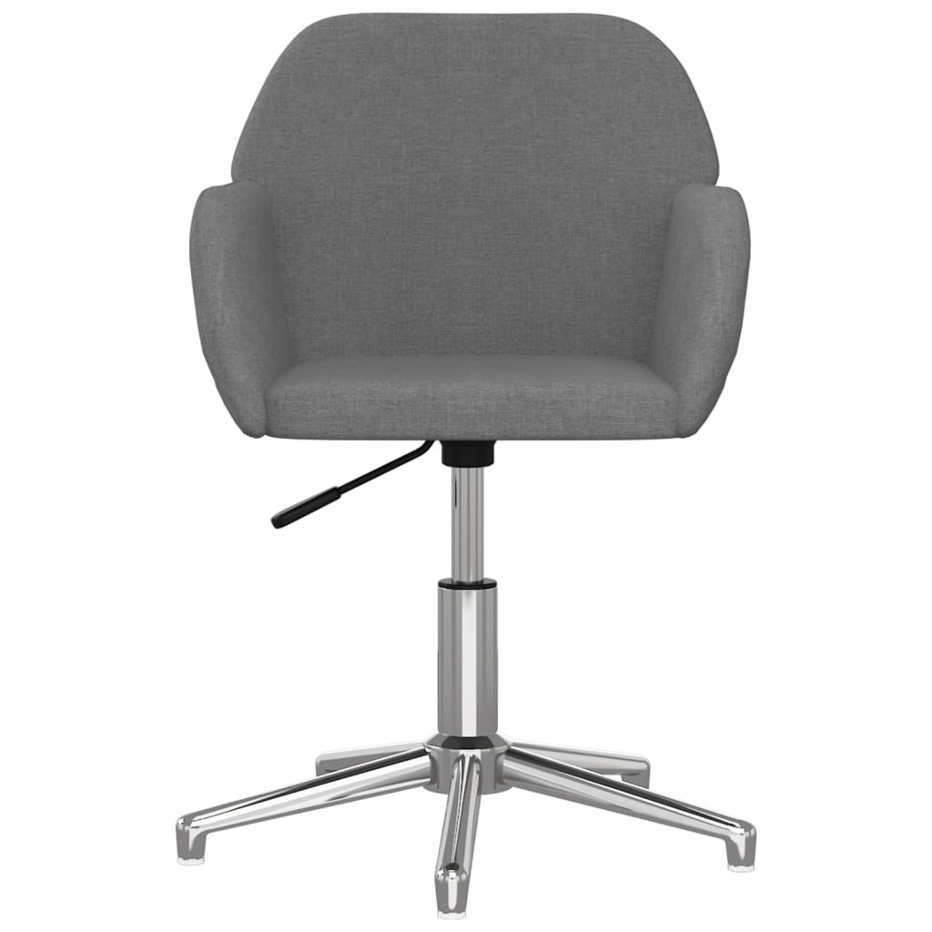 Swivel Office Chair Light Grey Fabric