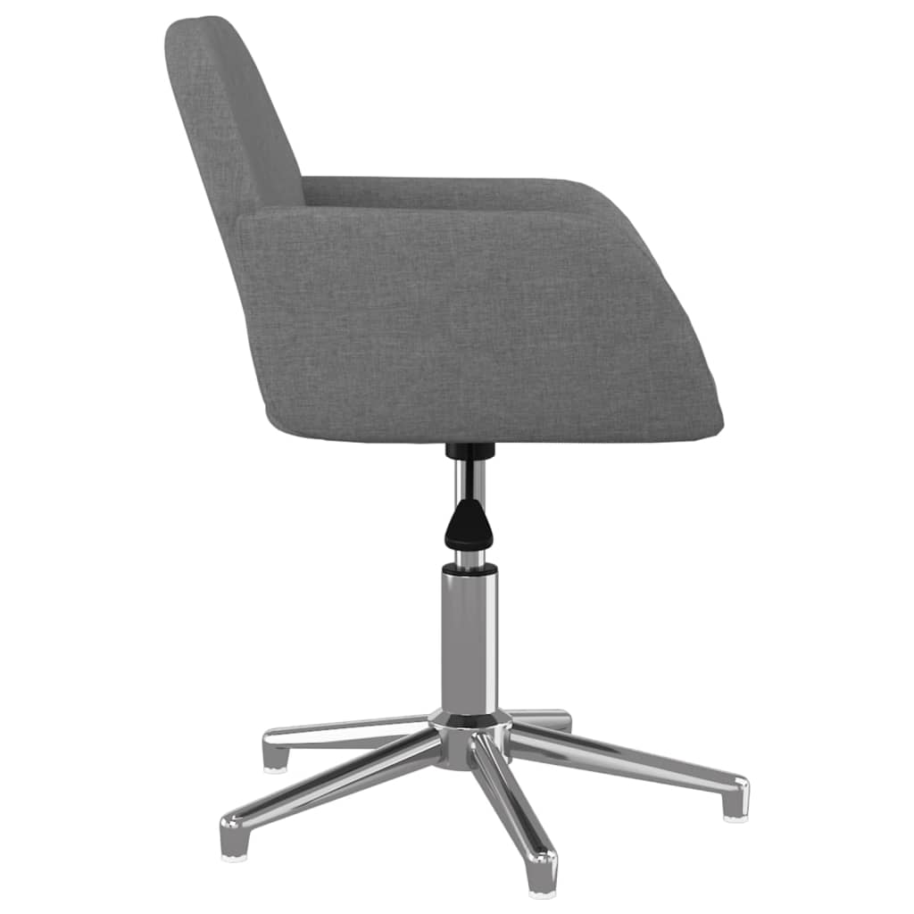 Swivel Office Chair Light Grey Fabric